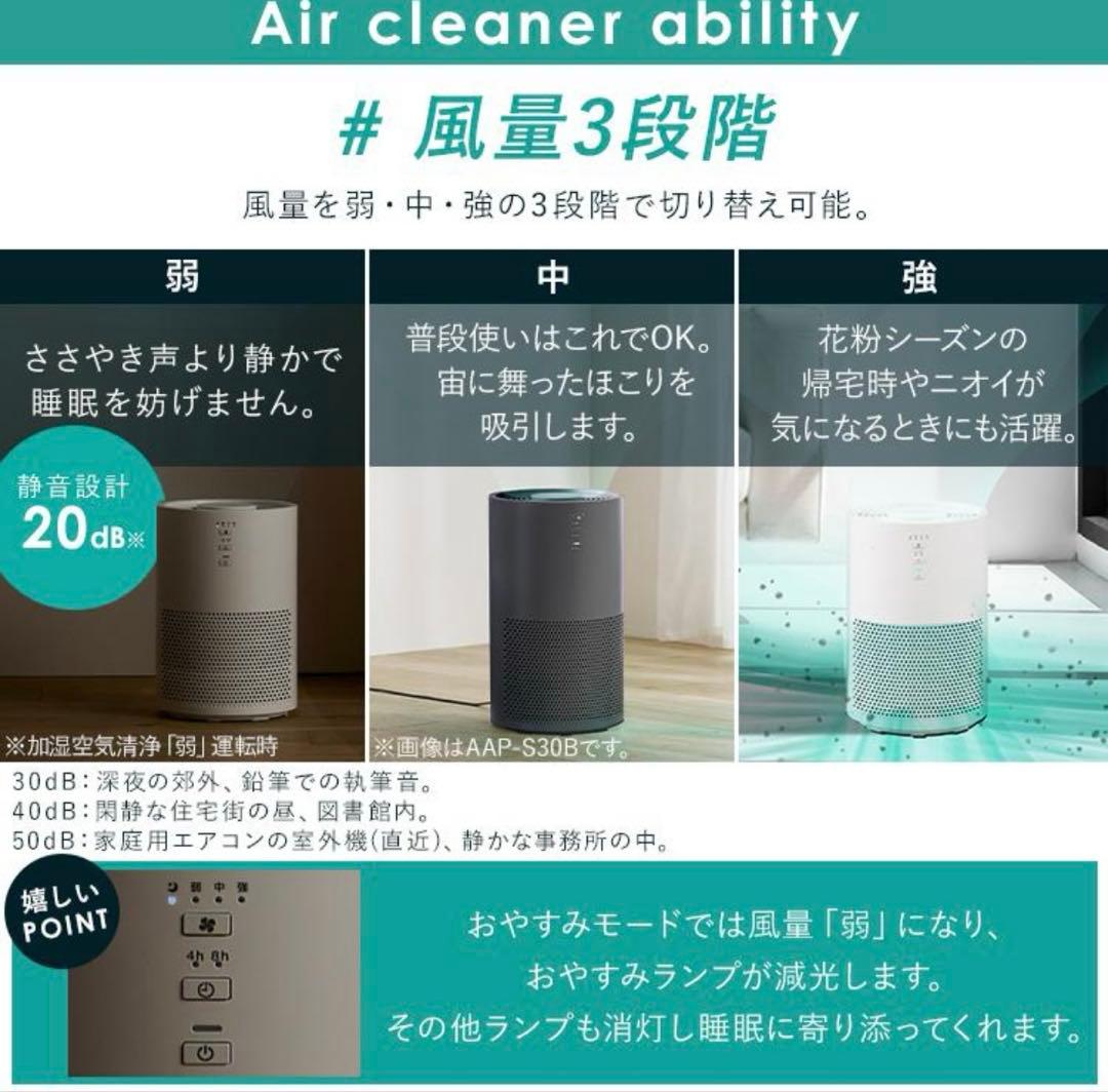 未使用品　加湿空気清浄機 AAP SH20A-H