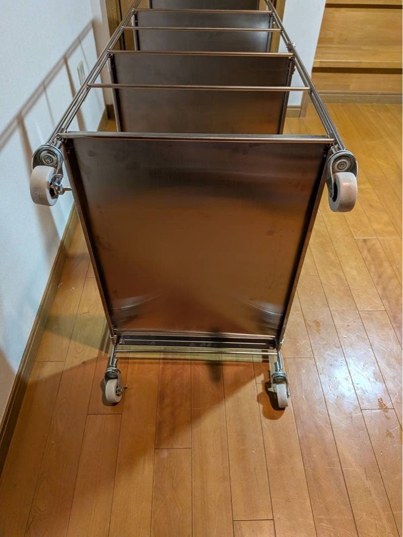 ■送料込■無印 ステンレスユニットシェルフ 棚 家具 シルバー 収納 キャスター