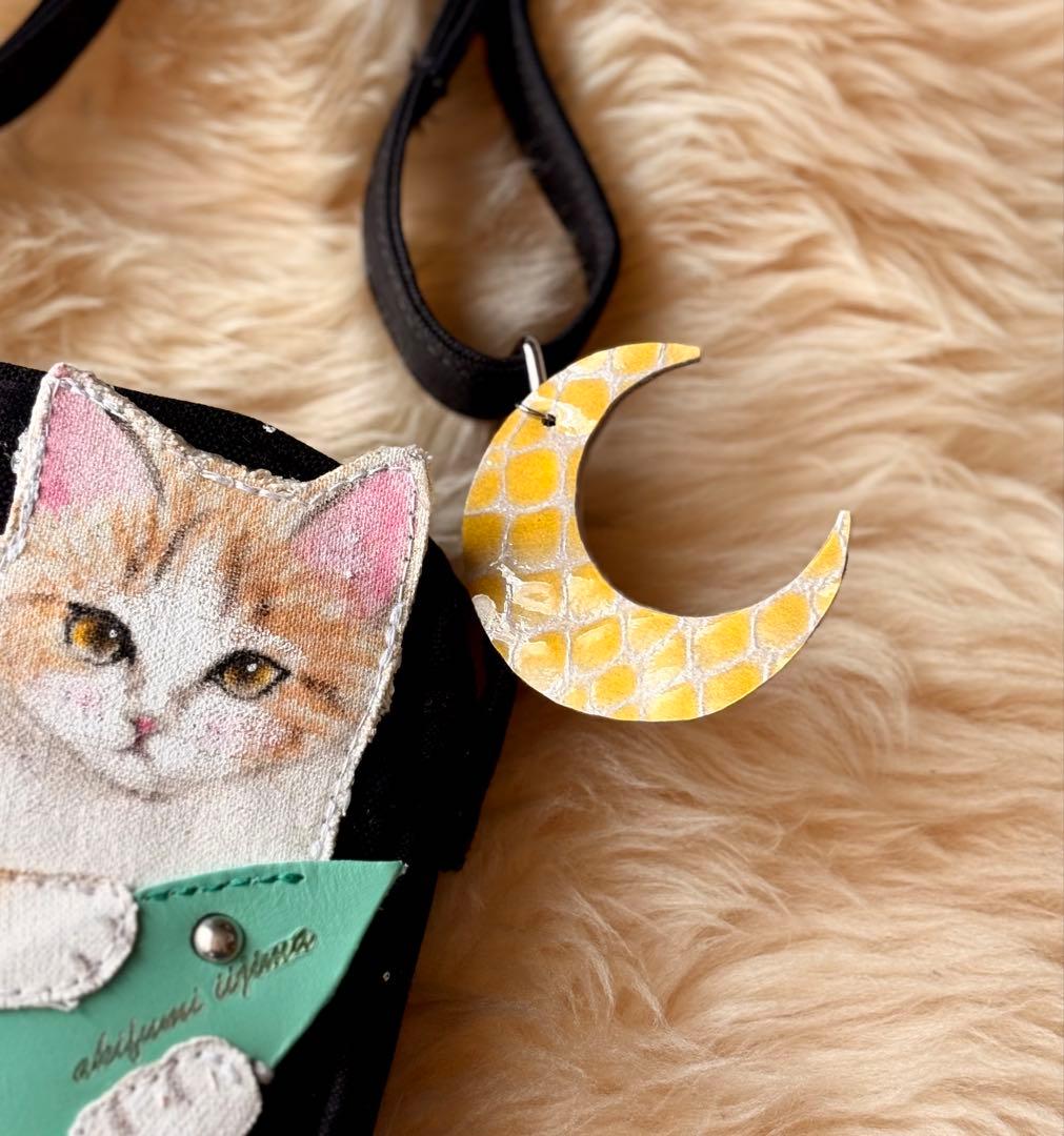 (手づくり)\"宝物ねこ\"ネコのショルダーバッグ茶トラ