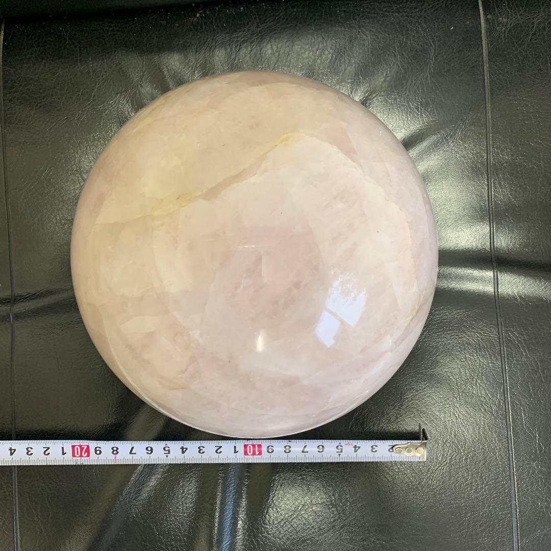 ローズクオーツ    水晶　天然石　原石　最大級径１８cm  重さ8.８kg