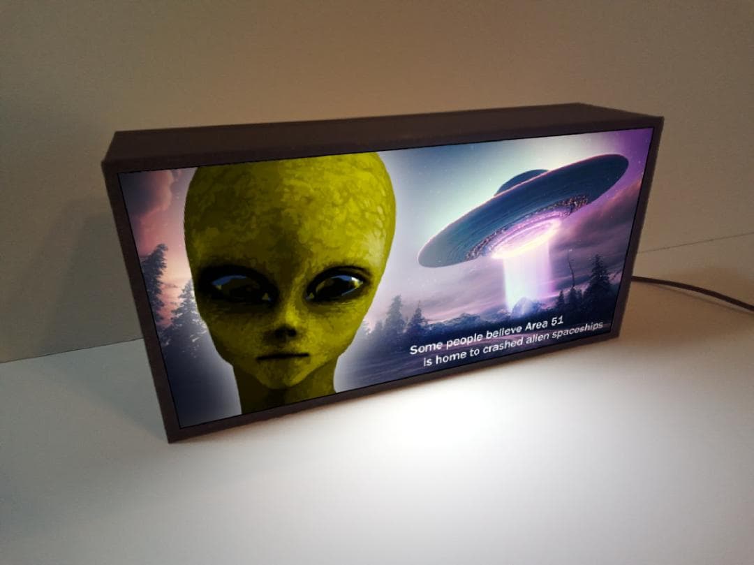 エイリアン UFO 宇宙人 SF エリア51 看板 置物 雑貨 ライトBOX