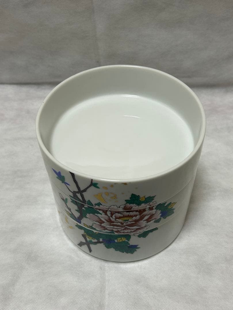【新品・未使用】九谷焼　九谷福美　三段重　三段重ね　牡丹