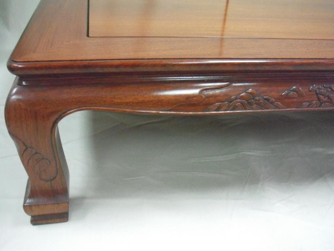 「新古品」座卓・花梨総無垢造り