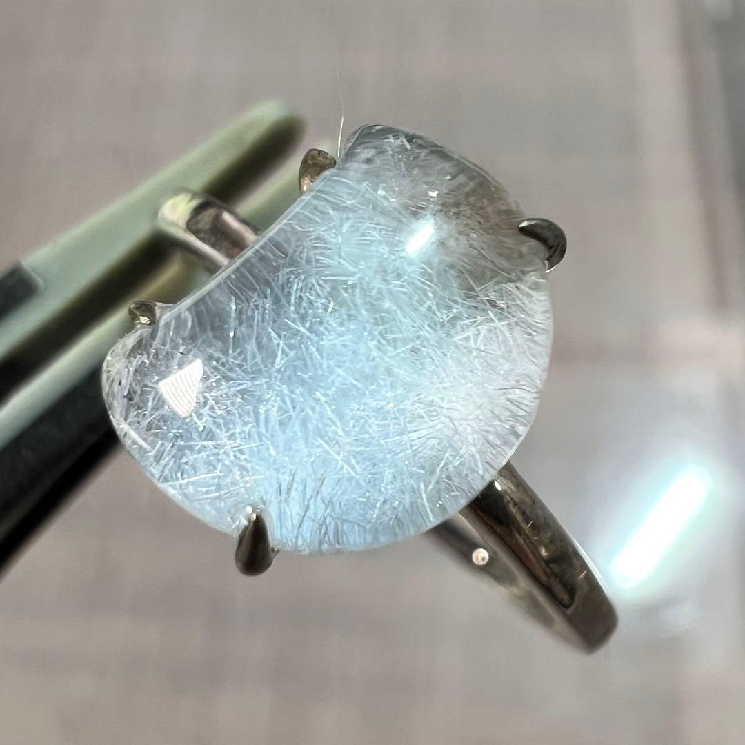 高品質　お月様　デュモルチェライトインクォーツ リング 1