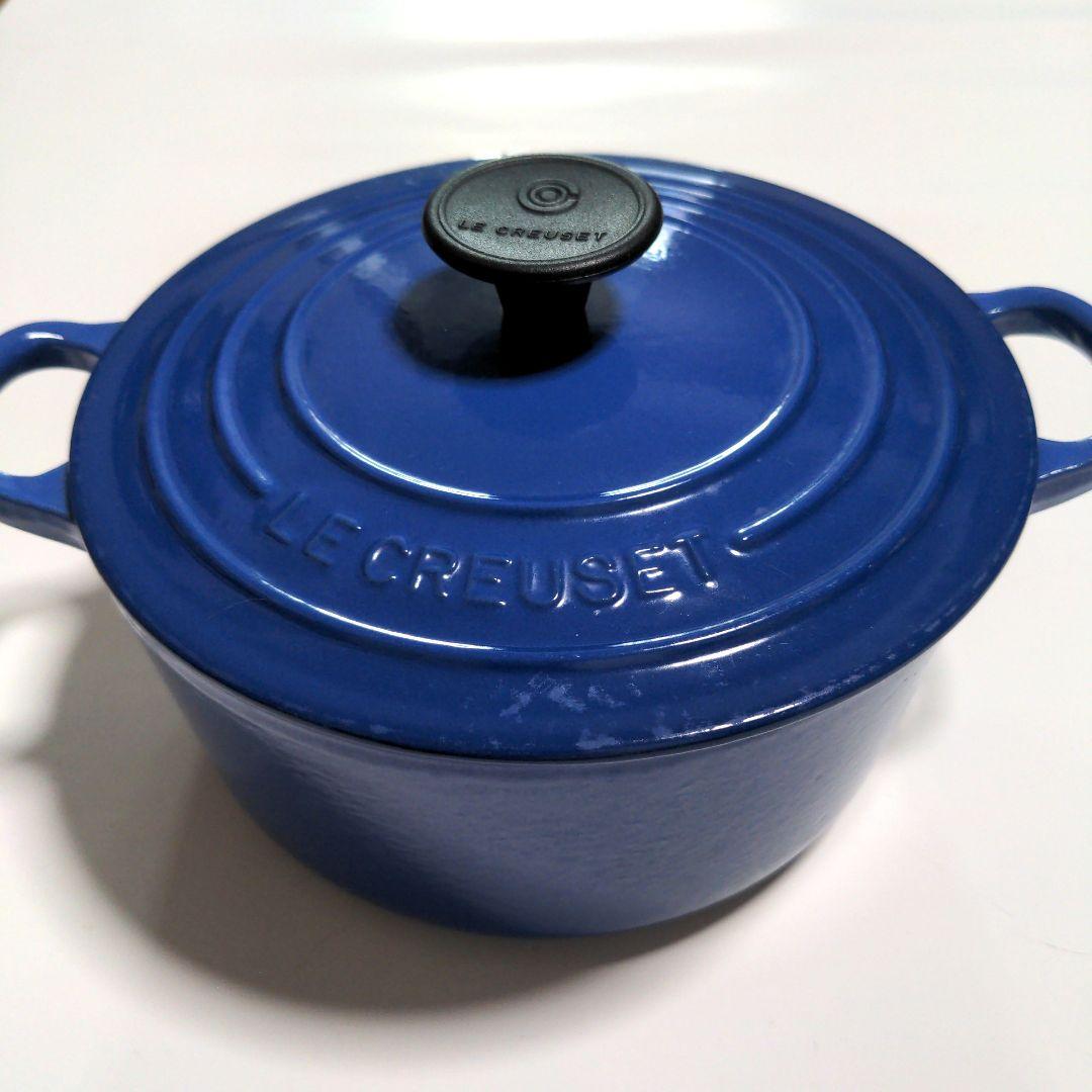ルクルーゼ　ココットロンド　18cm ブルー