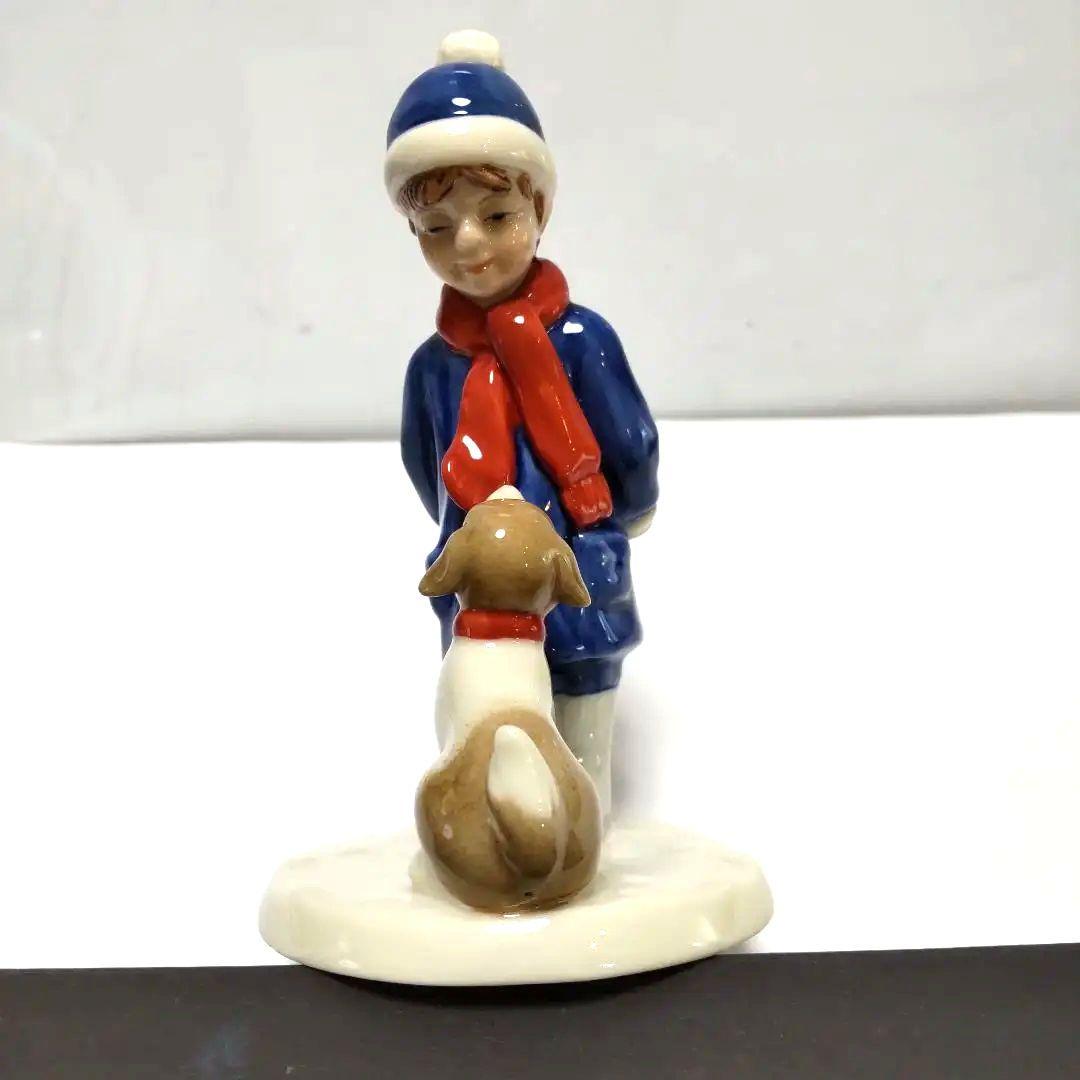 【美品】ロイヤルコペンハーゲン イヤーフィギュリンペア2003年 男の子 女の子