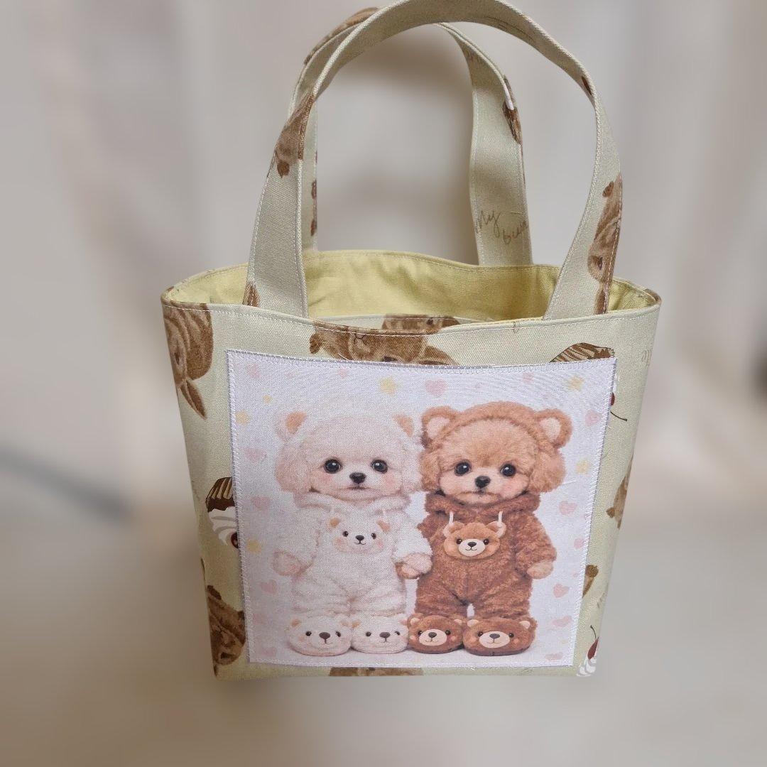 うさぎパネル生地　ハンドメイド　ミニバック