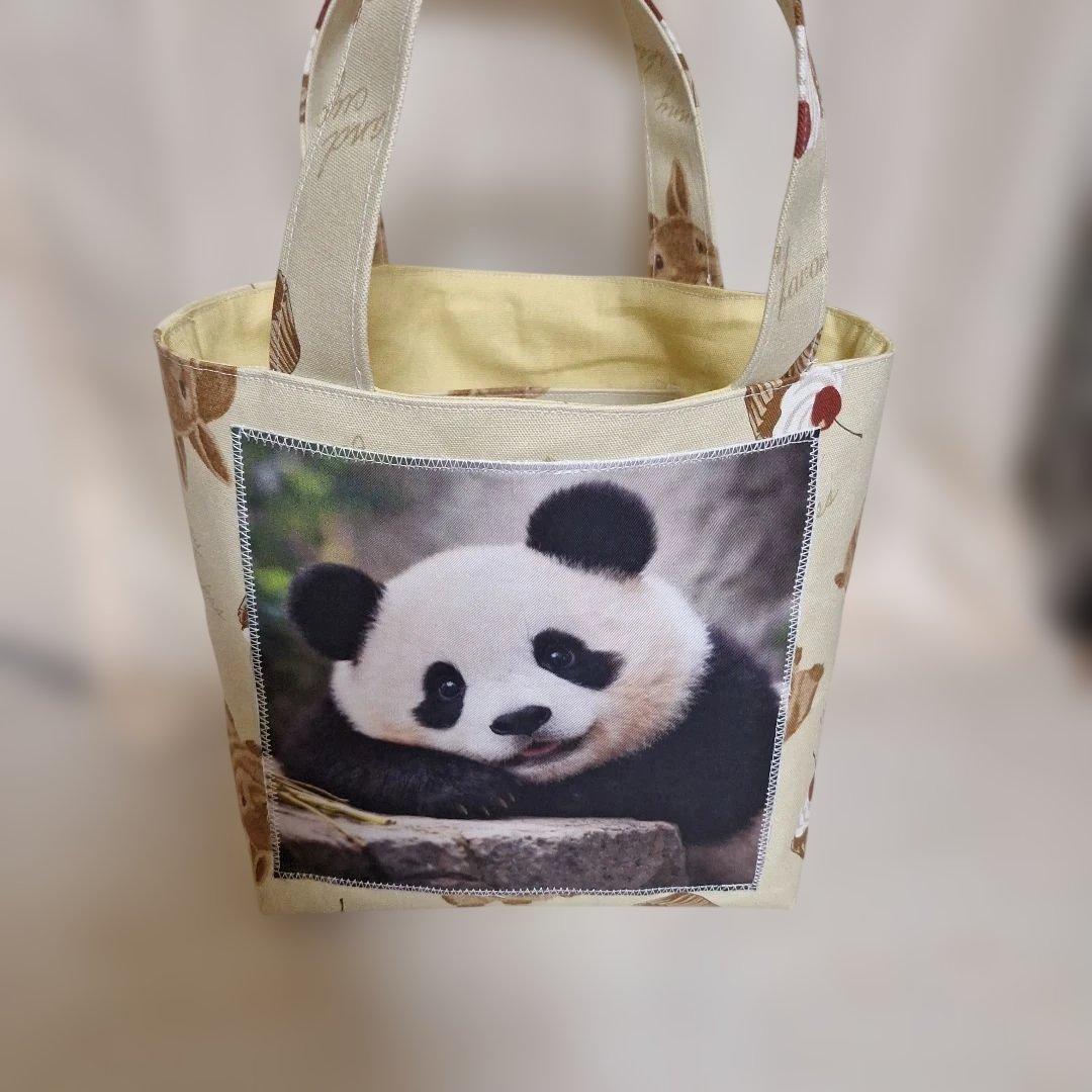 うさぎパネル生地　ハンドメイド　ミニバック