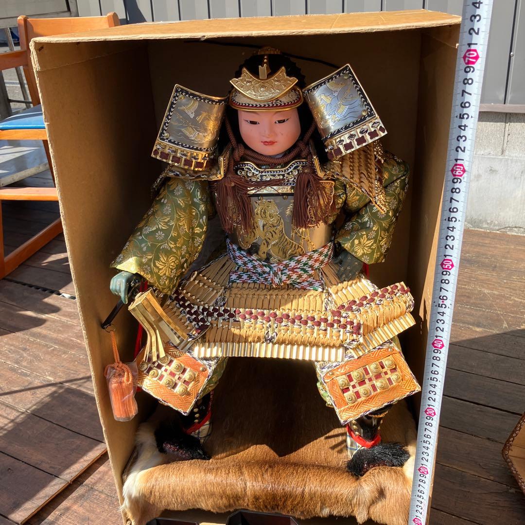 B-5 五月人形 子供大将飾り 鎧着武者人形 秀峰作 端午の節句 初節句