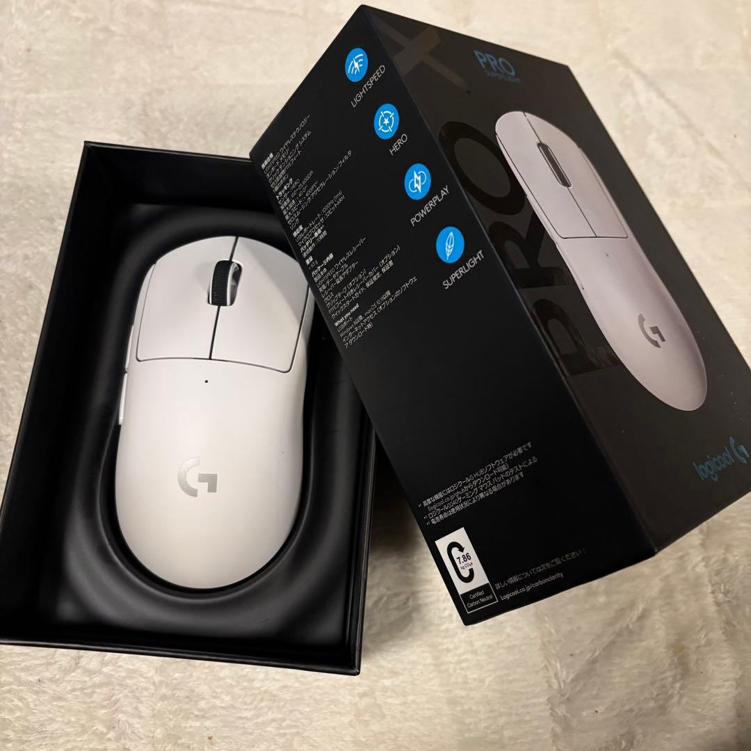 【美品】Logicool GPRO superlight ホワイト