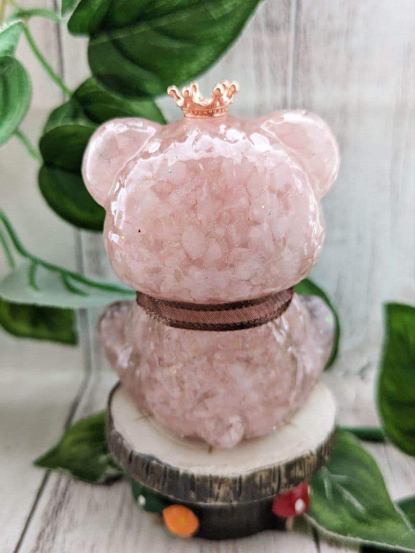 【びび】エンジェルオーラクォーツの雪だるまちゃん形オルゴナイト☆他１点