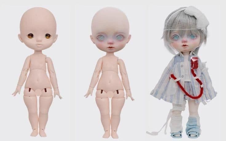 AX504 BJD 1/4 ドール本体  球体関節人形 ハンドメイド