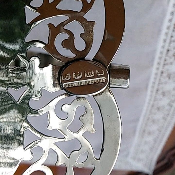 イギリス　アンティークシルバー　ケーキバスケット