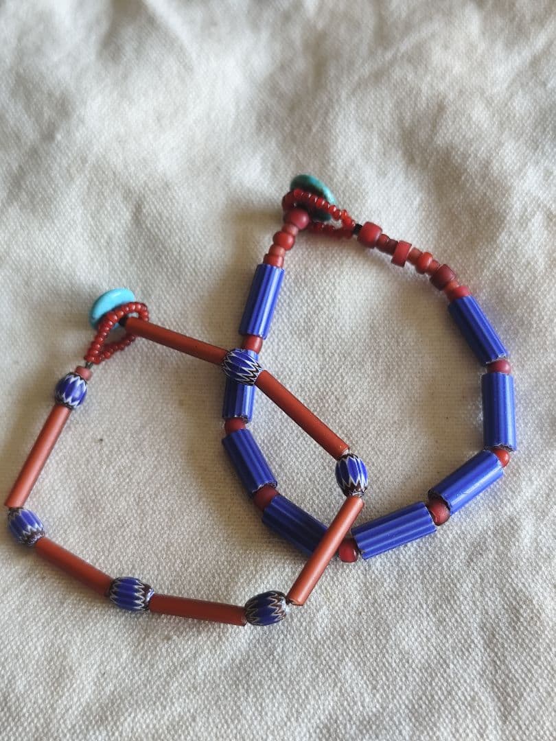 Antique chevron×whitehearts ブレスレット　❷