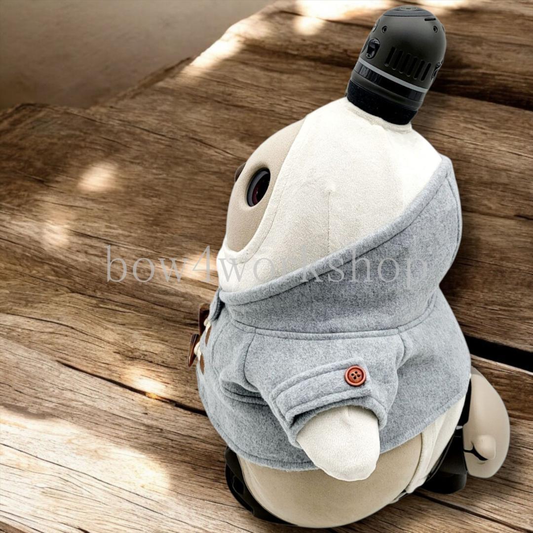 ラボット LOVOT ラボットの服ハンドメイド　ダッフルコート杢グレー