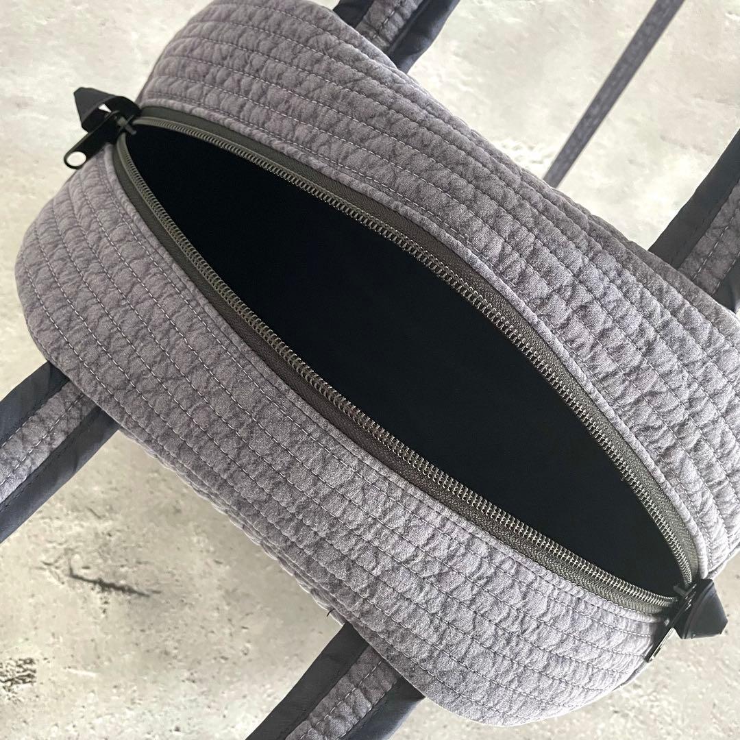 ボストンバッグ ヌビバッグ　ネイビー　ハンドメイド