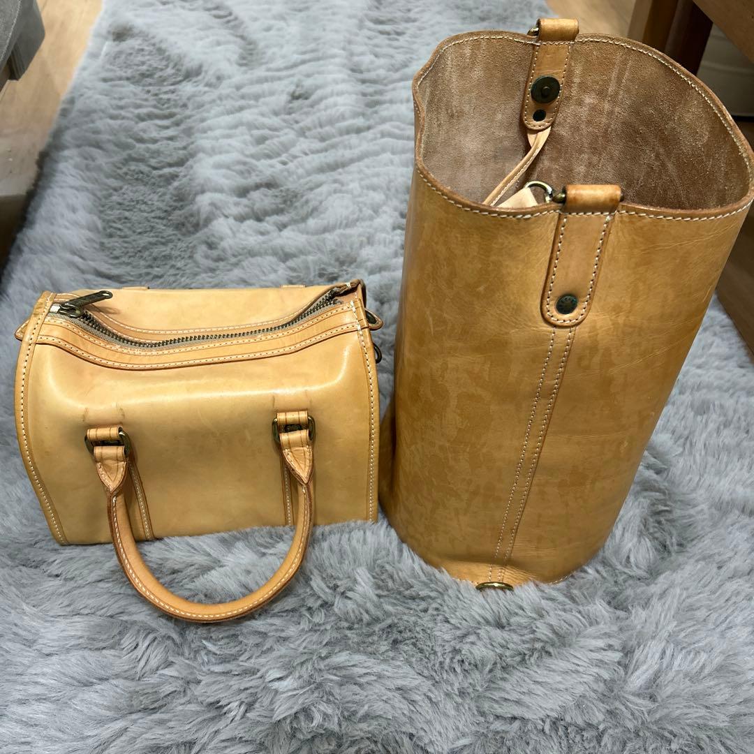 BREE ブリー　ショルダーバッグ　ワンショルダー　バケツ型　ヌメ革ミニボストン
