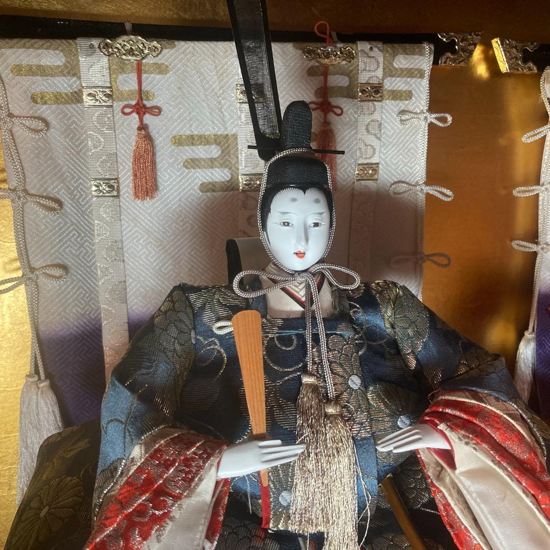 手造り雛人形　竹原文楽 創始者 洞奥一郎作 平安朝の気品と皇室ゆかり