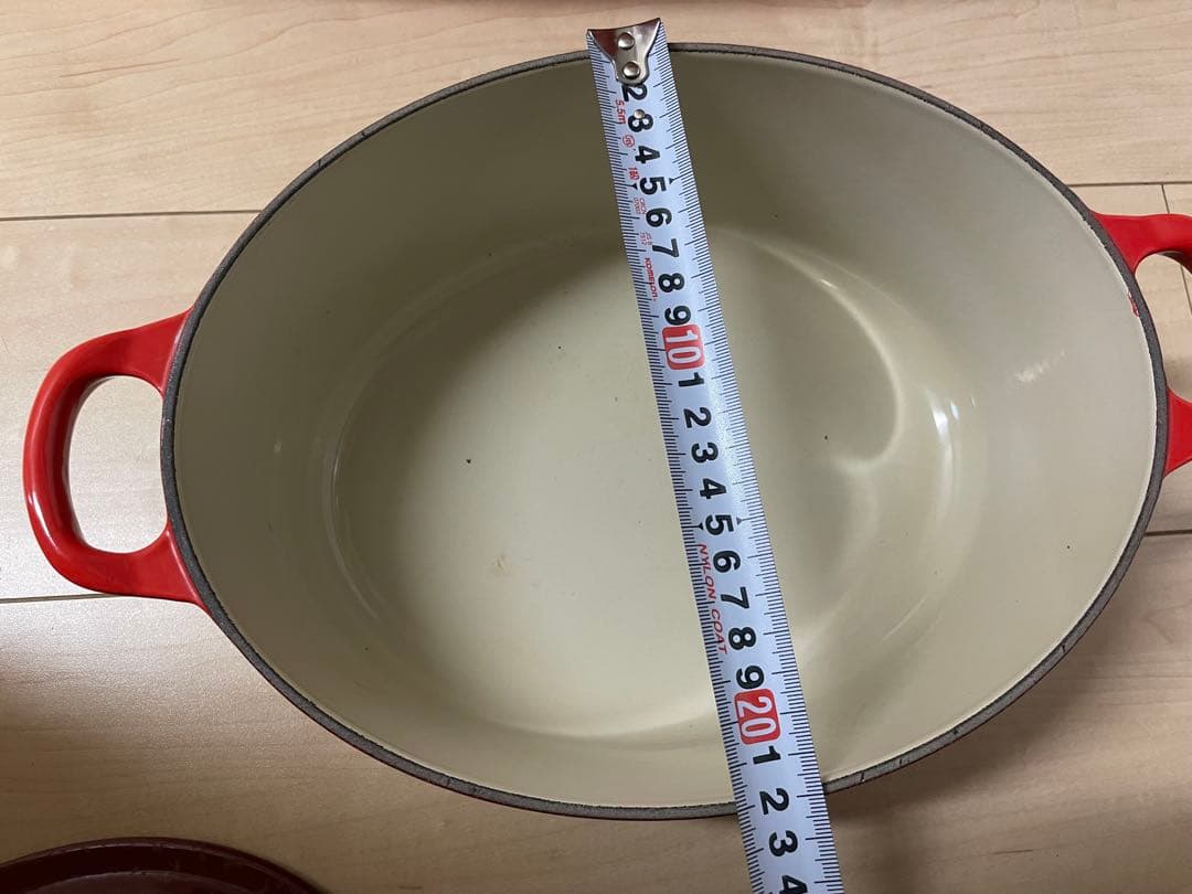 LE CREUSET 赤 両手鍋 大きめ