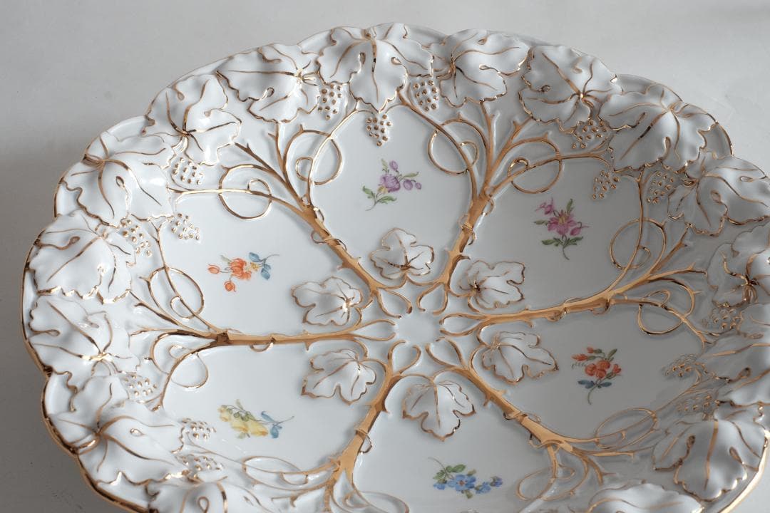 マイセン　Meissen ゴールドヴァインレリーフ　プレート 　飾り皿