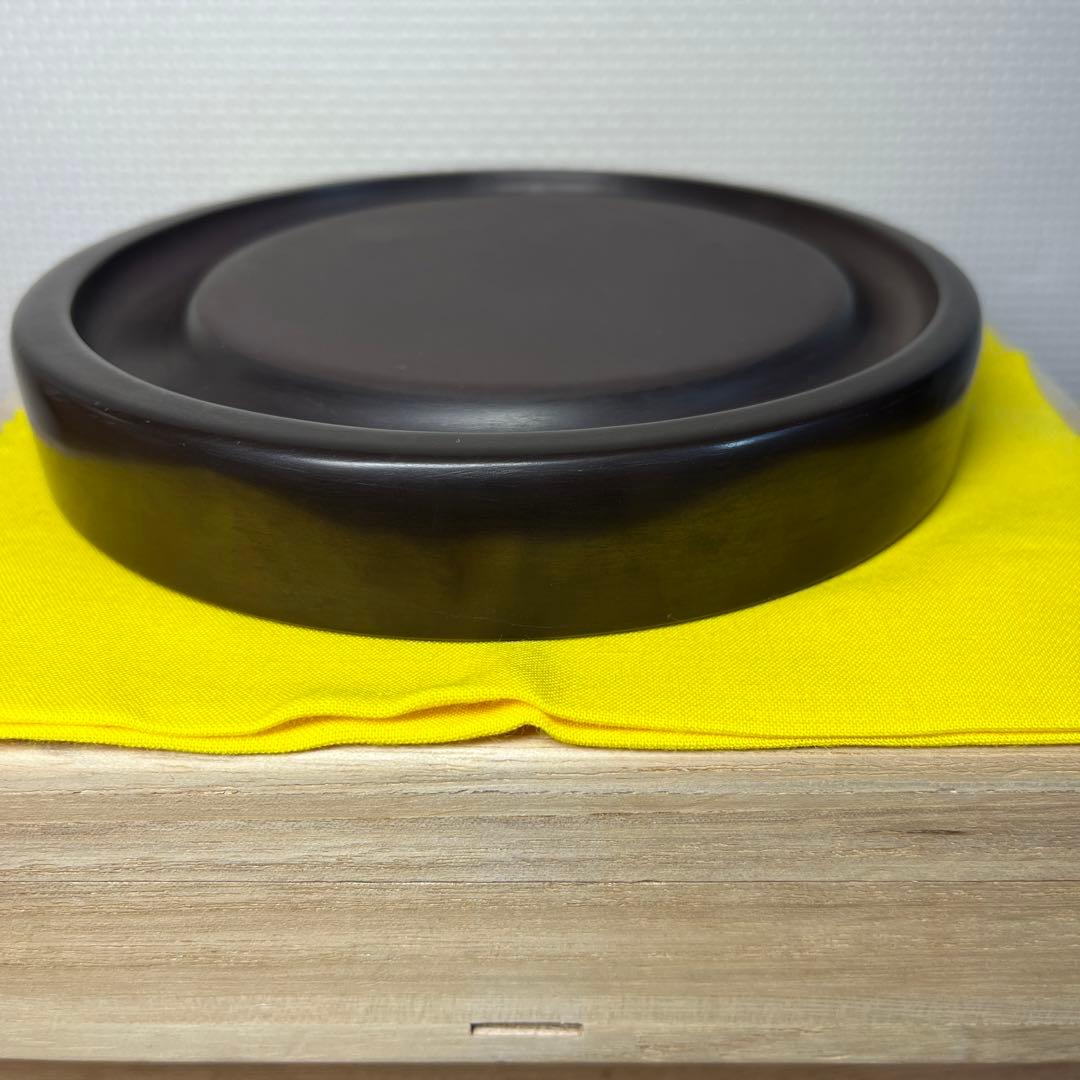 ⭕️赤間硯　桐共箱入　新品美品　満月研　眞丁寧品　くすのき製硯　下井百合昭　昭竜山