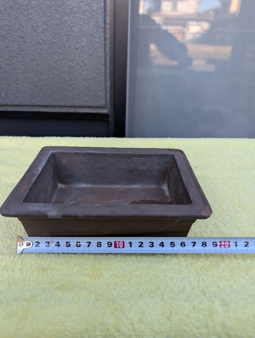 陶器製 盆栽用鉢 約20cm x 15cm印あり