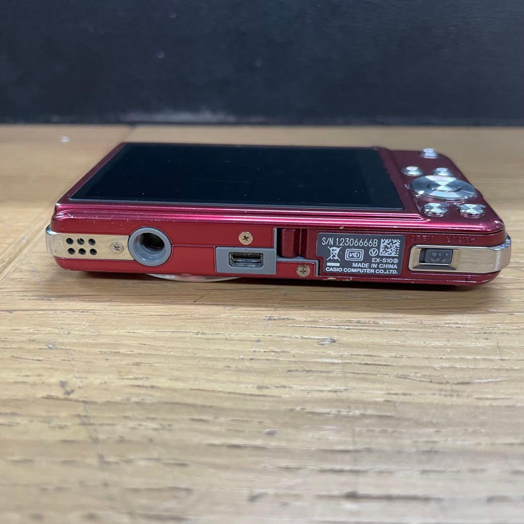 動作品 Casio EX-S10 レッド コンパクトデジタルカメラ
