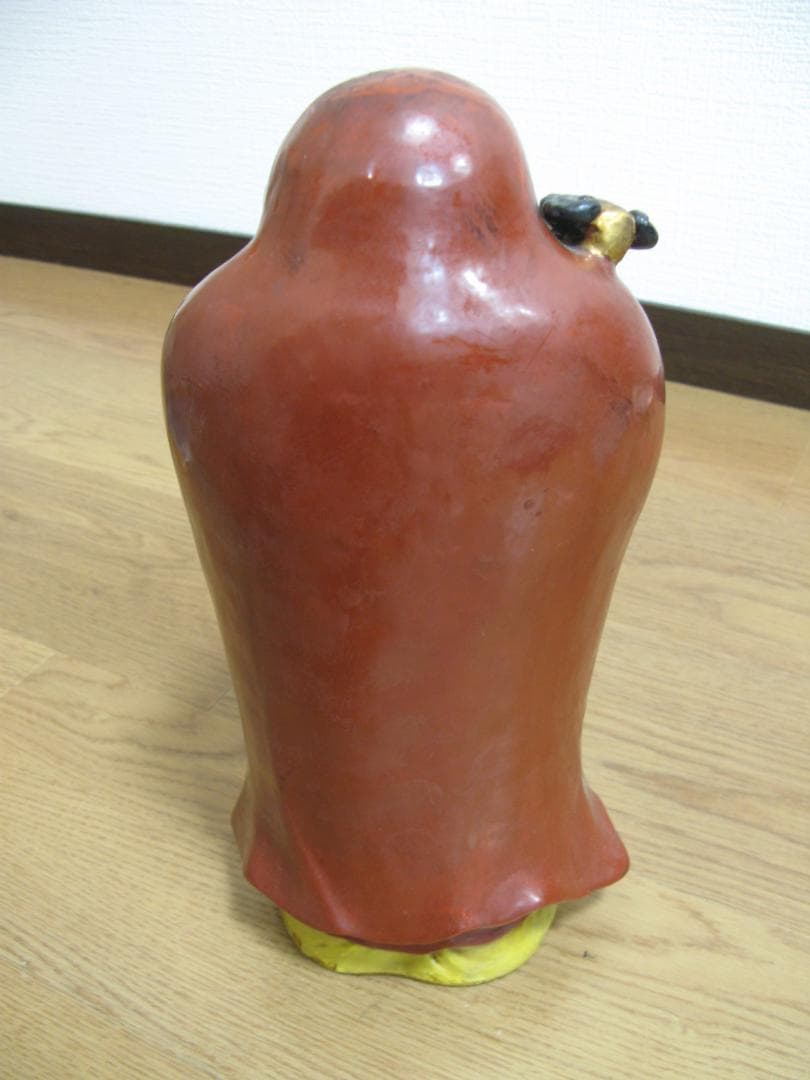 中古 九谷 焼 達磨 大師 立像 高さ約32 金彩 陶磁器 達磨祖師 菩提達磨