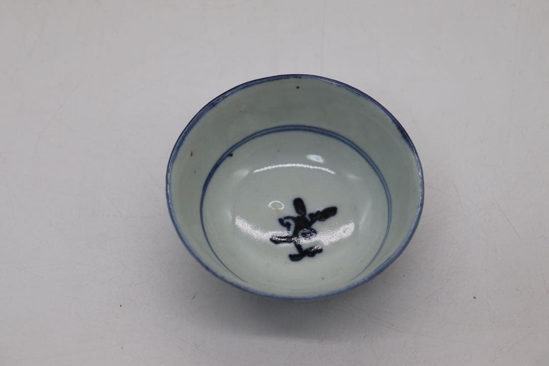 中国　清時代中期　染付湯呑み7点　中国茶器　木箱入　送料込み0515