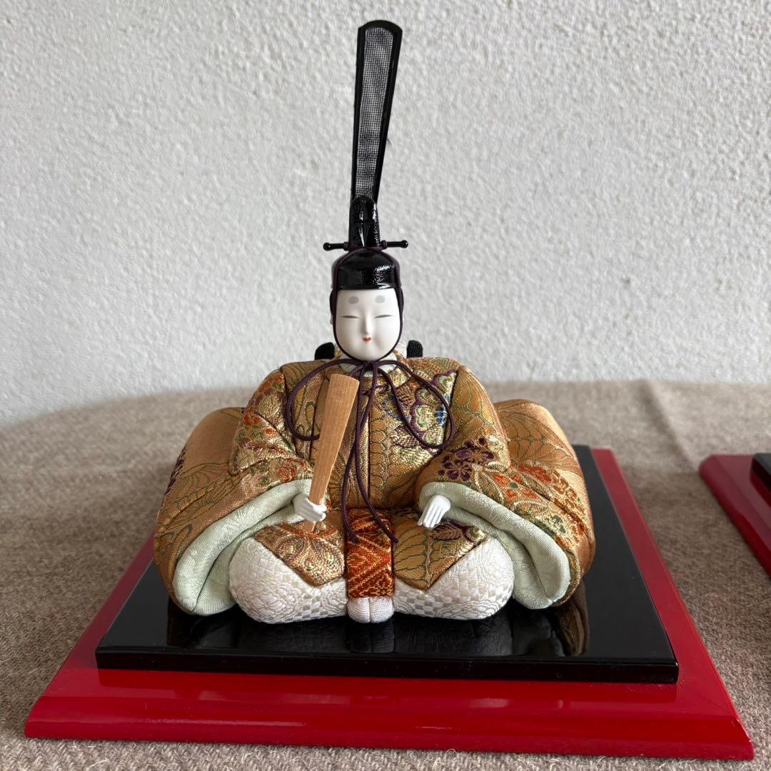 コンパクト 木目込み お内裏様・お雛様（新王飾り）
