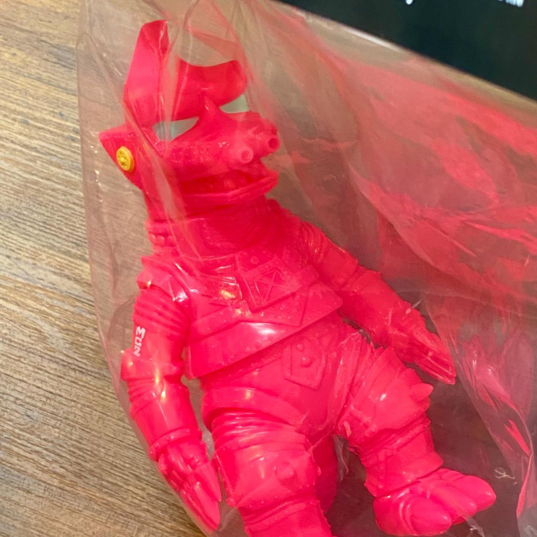 【限定】One up×KAIJIN メカゴジラMk2 蛍光ピンク ソフビ