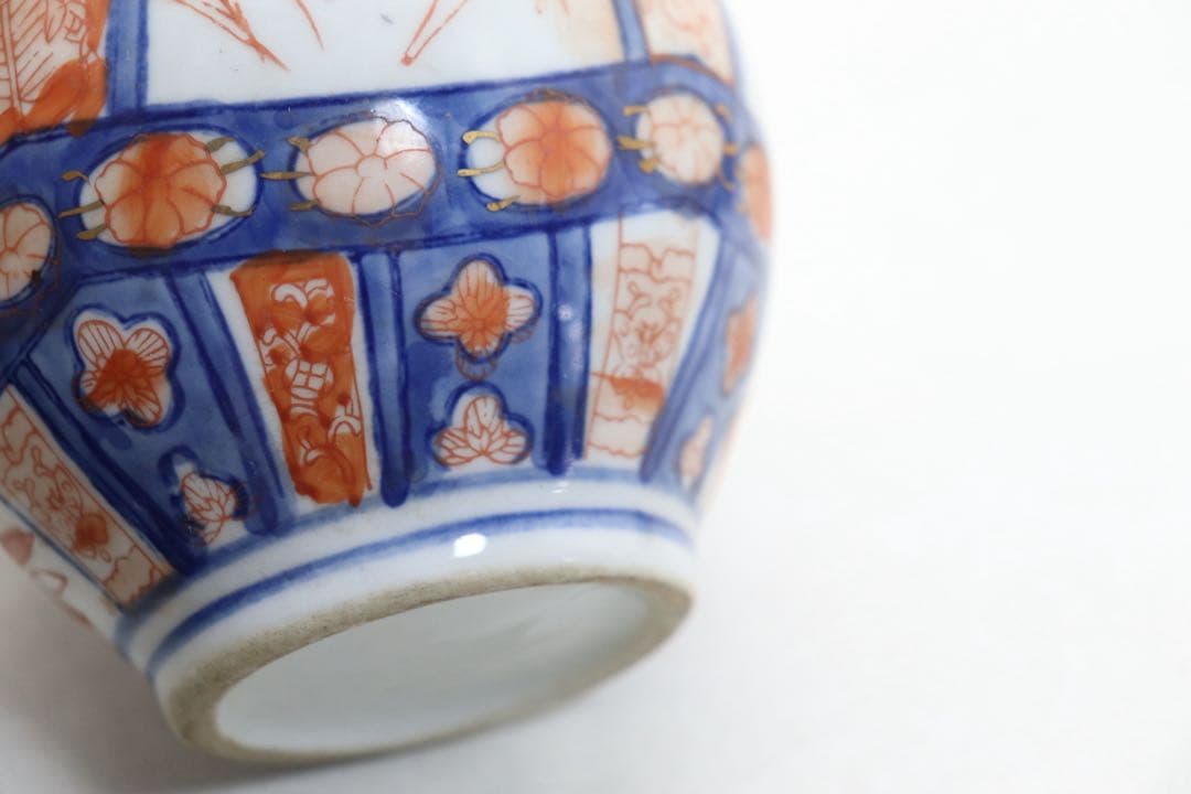 江戸　伊万里　色絵瓢箪形瓶　アンティーク　送料込み269322