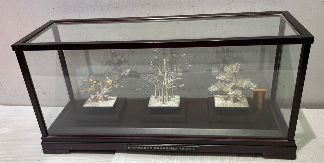 光則 高級品 純銀 盆栽 三点　silver 希少品　コレクション