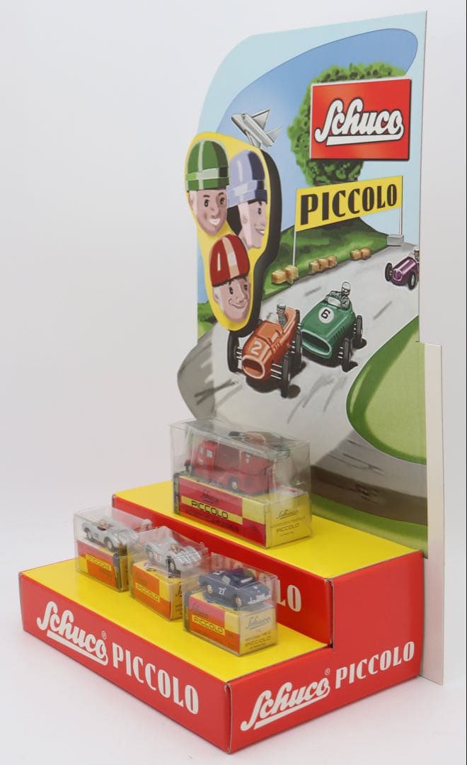 Schuco Piccolo display Setピッコロ4台紙製ディスプレイ