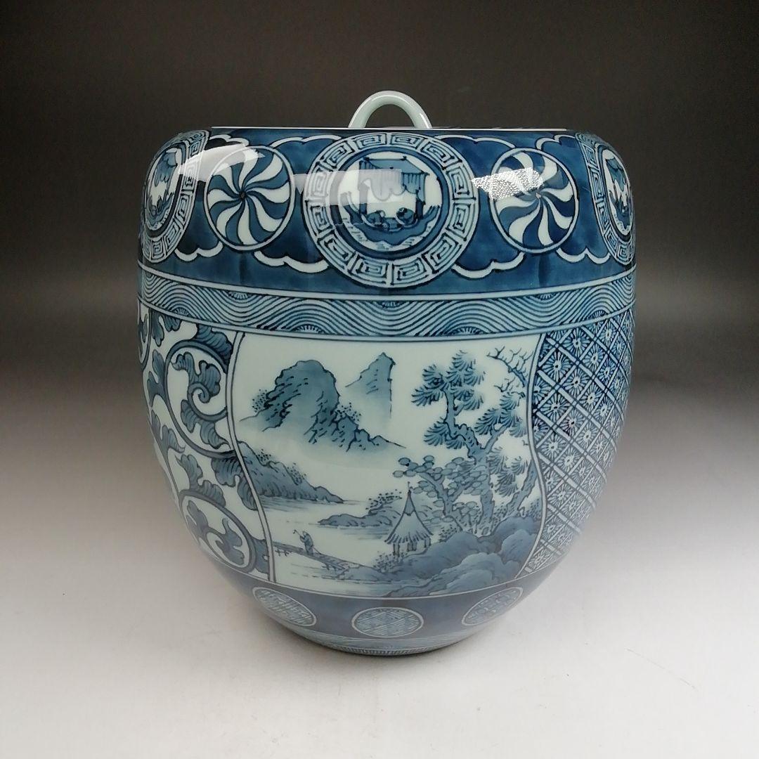 Ｗ２７７　水指　『祥瑞写　水指』『青雲窯　藤井邦幸 作』　共箱　茶道具