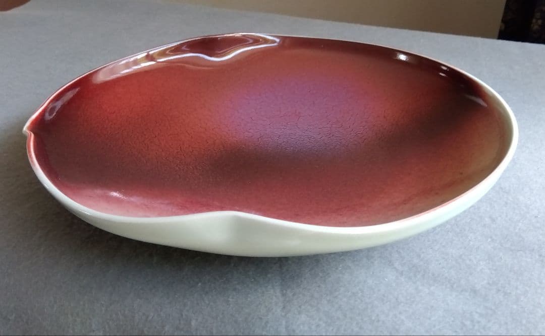 京焼清水焼 陶芸家 加藤泰一 辰砂鉢 ２５cm