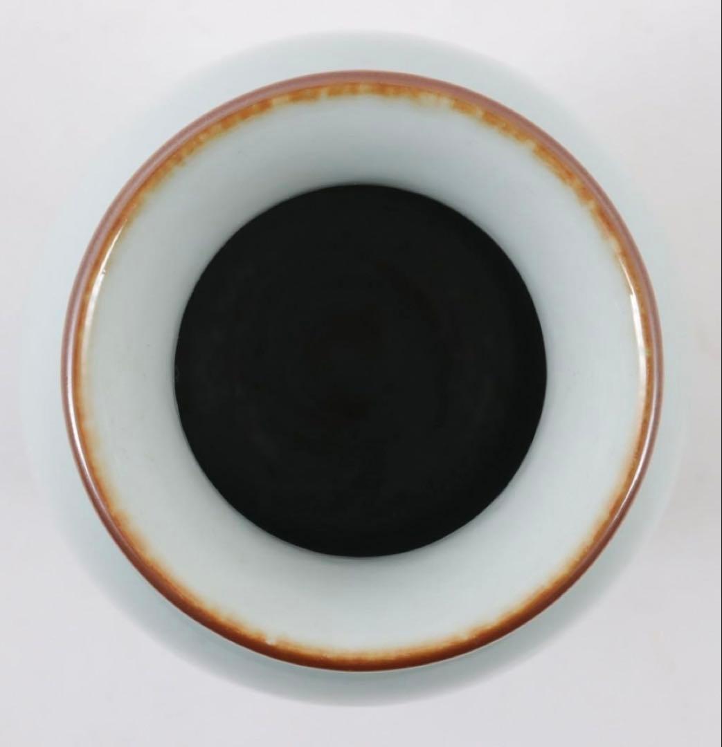 中国古美術品　清の早期　康熙　染付　青花風景筒瓶 H22.7×W7.9cm 合箱