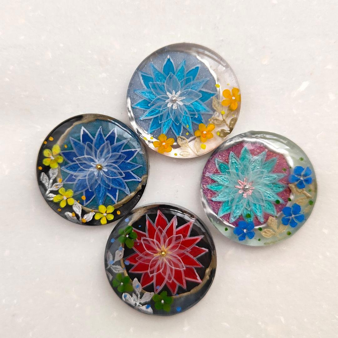 【884】ハンドメイド　レジン　ヘアゴム　ポニーフック