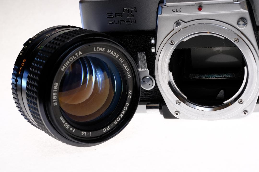 【銘玉PG50mm f1.4付】ミノルタSRT Super ※スプロケット交換済