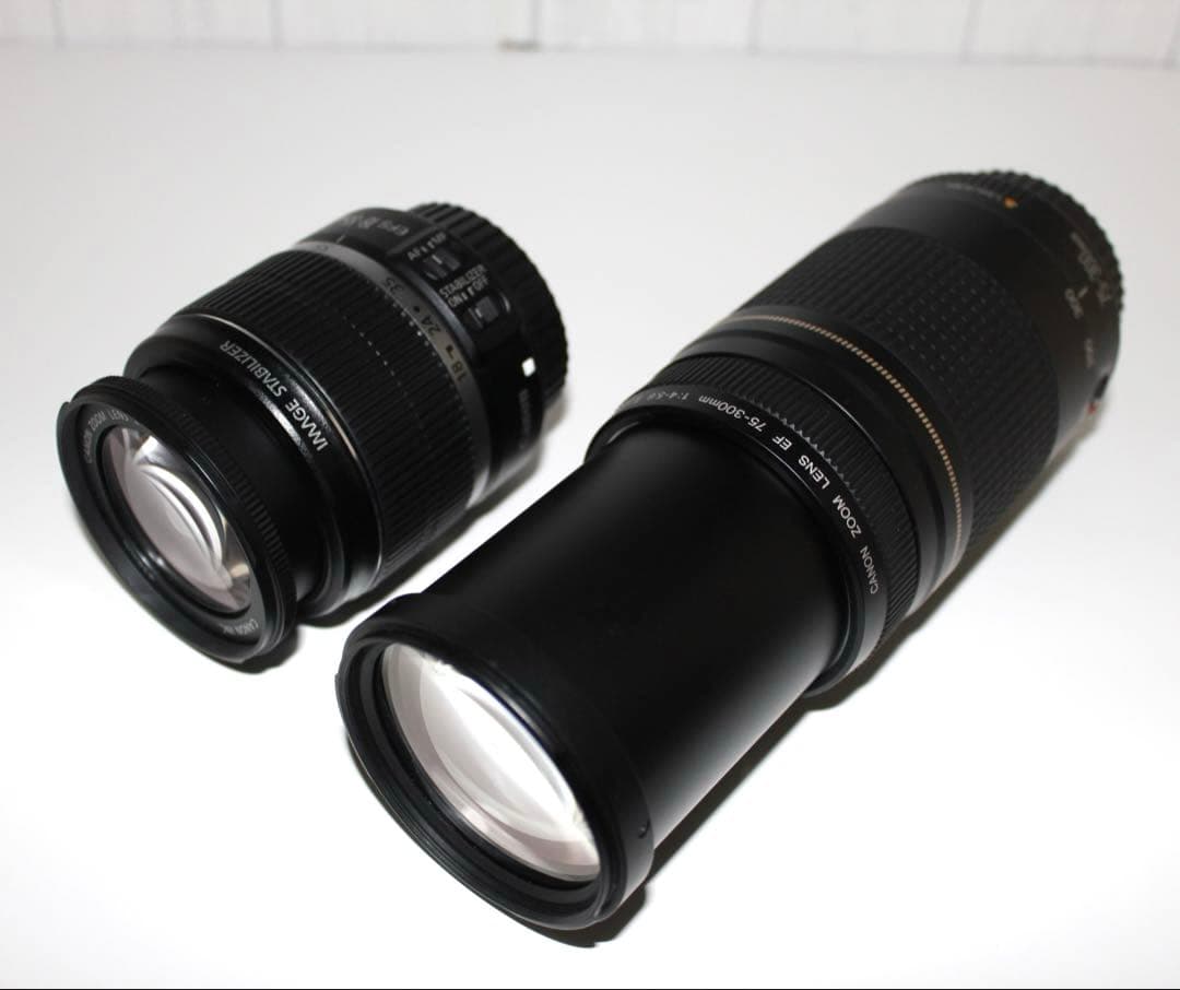 Canon Kissx2 一眼レフカメラ　本体　レンズ2個　Wレンズ　超望遠