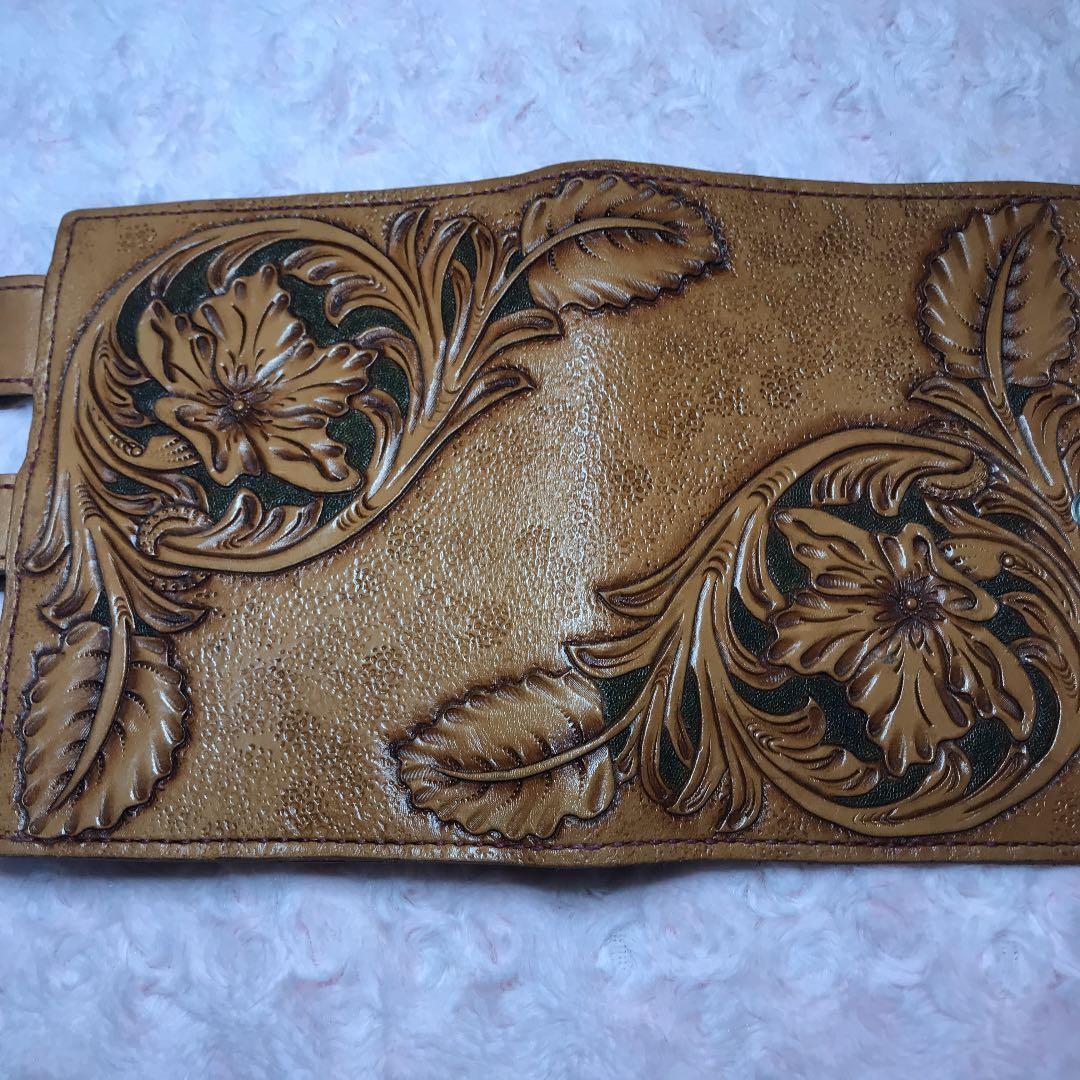 革 ハンドメイド お薬手帳　お値下げします。