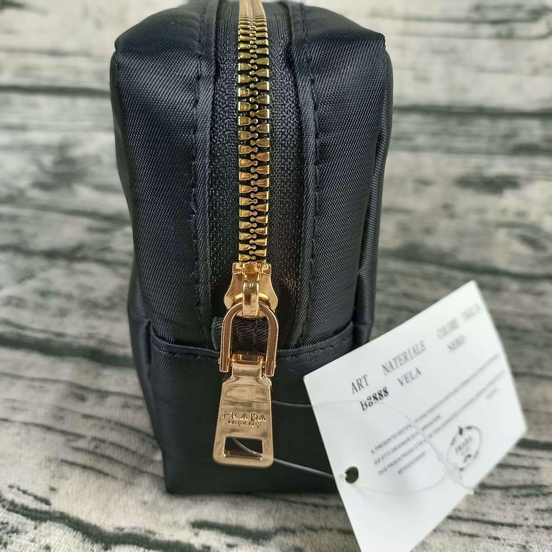 PRADA ノベルティ ナイロン ブラック ポーチ ボックス型 R1
