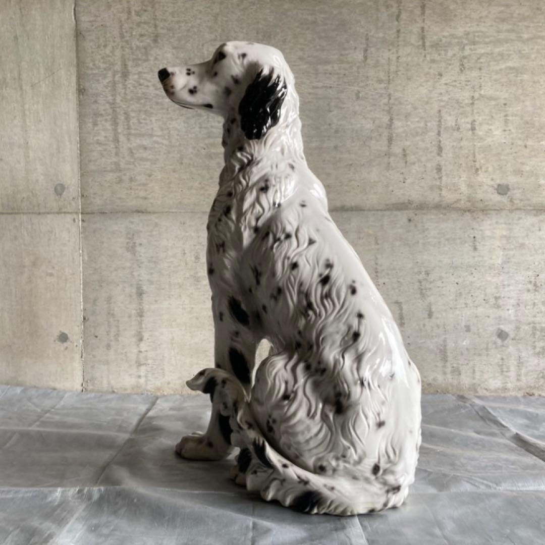 イタリア製 ダルメシアン 犬 dog 陶器 大型 置物 オブジェ インテリア