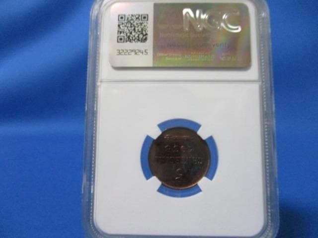 サンマリノ ５センテシミ青銅貨☆1938年／未使用／NGC MS63RB／本物