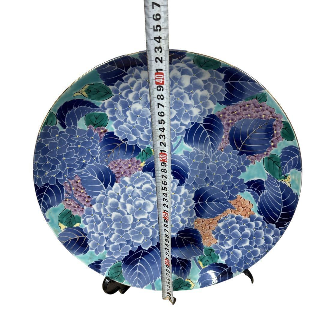 美品　有田焼　萬一郎作　大皿40cm 共箱付