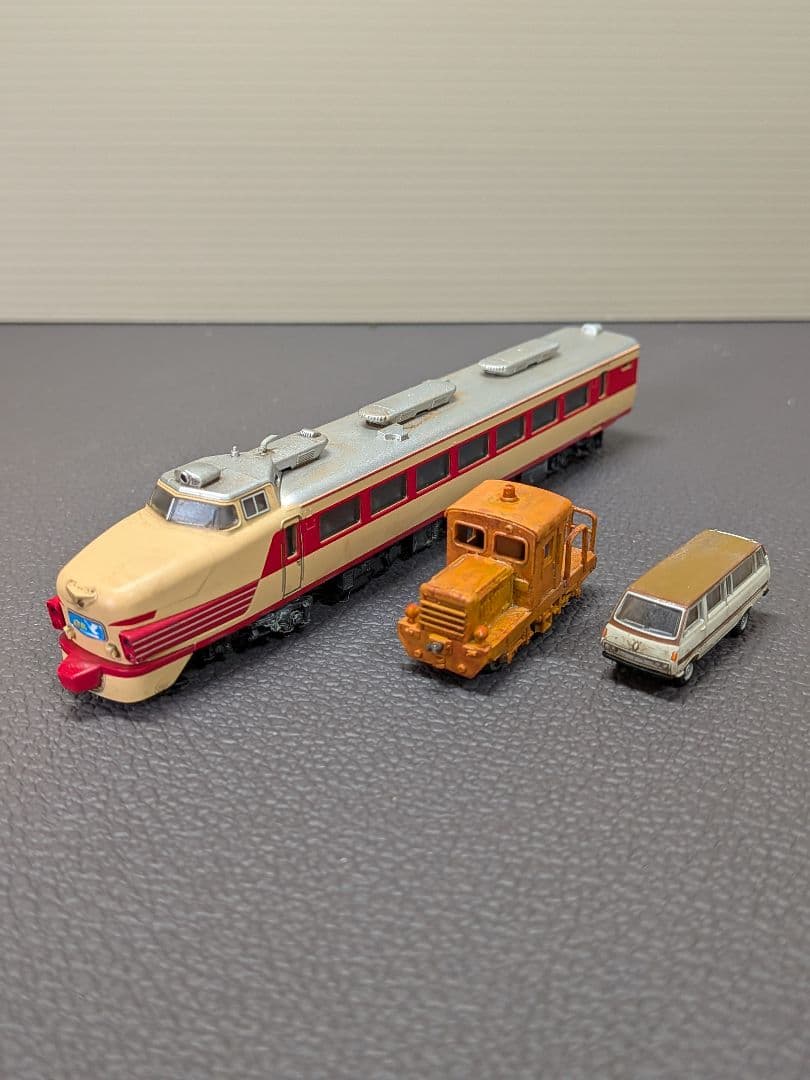 No.67鉄道Nゲージジオラマ車両、車、フィギュア付き