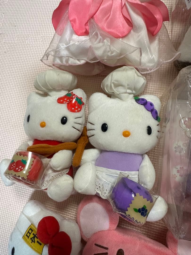 公*o様 ハローキティ　ご当地 レア　レトロ　ぬい ハローキティ ぬいぐるみセッ