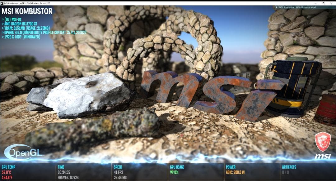 【元箱】MSI Radeon RX 5700 XT EVOKE OC 動作良好