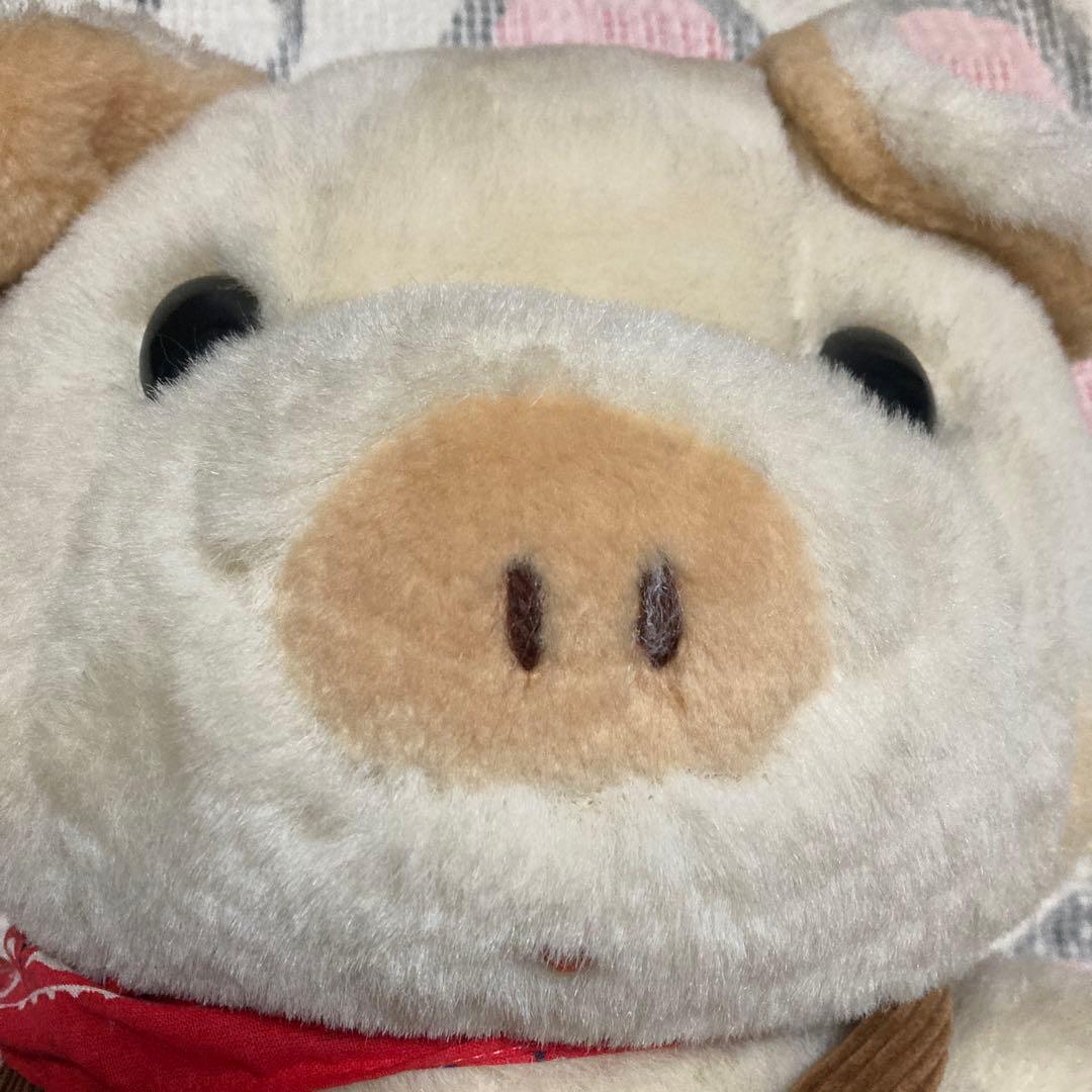 昭和レトロ　KH OIKE ぶた　大きなぬいぐるみ COTTON FIELD