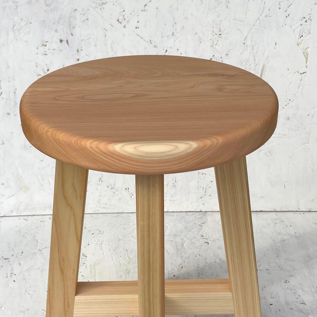 きくれんぢ　国産ひのき　丸椅子　木製スツール
